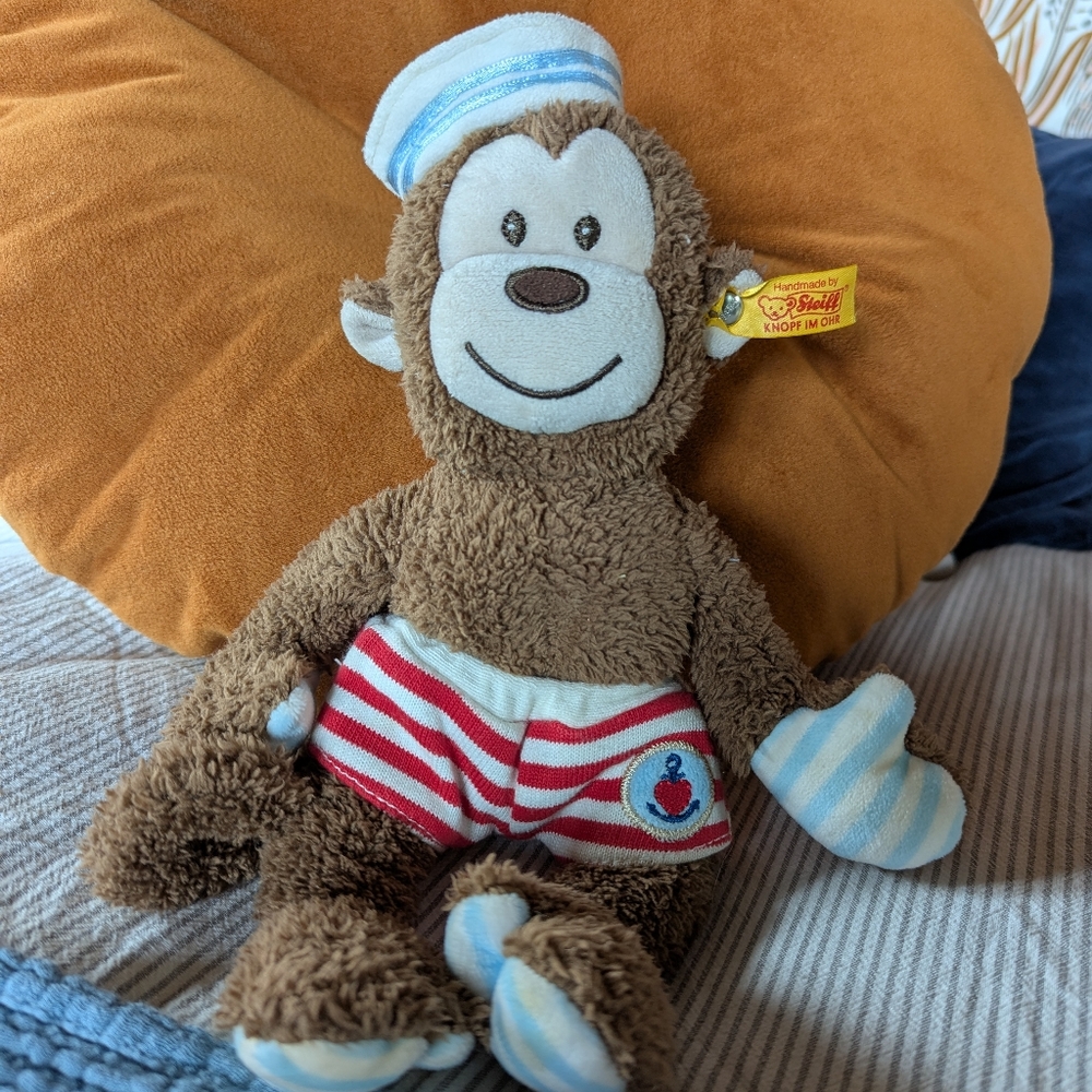 Steiff Sailor Monkey Plush Toy